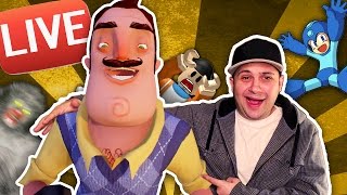 HANGING OUT WITH HELLO NEIGHBOR AND OTHERS TOO LIVE  One Year On YouTube Celebration LIVESTREAM [upl. by Khai603]