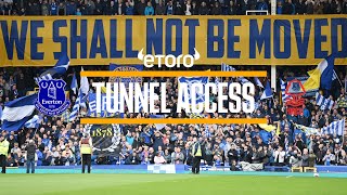 INCREDIBLE FLAG DISPLAY  Tunnel Access Everton v Nottingham Forest [upl. by Au]