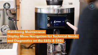 Mahlkonig Maintenance  E65S GbW and E80S GbW Menu Navigation for Diagnostics [upl. by Aihsenek998]