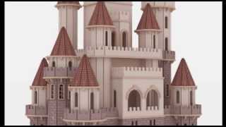 Fantasy Castle Doll House Laser cutting plans CNC router Scroll saw pattern [upl. by Apthorp]