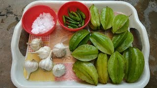 How To Make Star Fruit Chatni Rare RecipeHomemade [upl. by Ellesig]