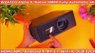 Wzatco Alpha x Native 1080p Fully Automatic 4K HDR Projector Review in Hindi [upl. by Beebe113]