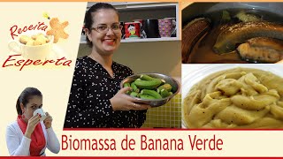 Como fazer Biomassa de Banana Verde [upl. by Anowahs632]