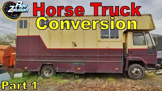 Horsebox Camper Conversion  Part 1 [upl. by Ilojna]