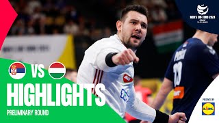 This is how you close a game  Serbia vs Hungary  Highlights  Mens EHF EURO 2024 [upl. by Attaynek]