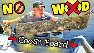 Coosa Board Jon Boat Transom DIY NO WOOD  NO ROT [upl. by Enelegna]