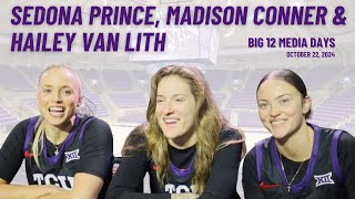 Big 12 Basketball Media Days  Sedona Prince Madison Conner Hailey Van Lith [upl. by Nahrut]