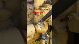 Cat Engine With Oil in the Coolant mechanic [upl. by Jamison438]