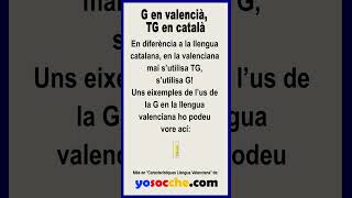 ¡G en VALENCIÀ mai TG que açò es català [upl. by Nannarb]