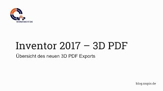 Inventor 2017  3D PDF [upl. by Ecnedac]