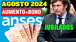 👉Otro Aumento con Nuevo Bono en AGOSTO para Jubilados y Pensionados de ANSES en Fechas de Cobros✅ [upl. by Brodsky]