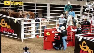 2016 SAN ANTONIO STOCK SHOW amp RODEO TIE DOWN ROPING FINALS [upl. by Nylisoj]