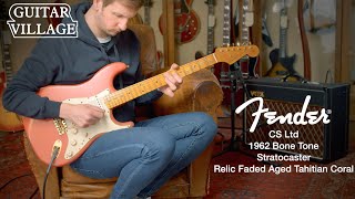 Fender Custom Shop Ltd 1962 Bone Tone Stratocaster Relic Faded Aged Tahitian Coral  LTTDTT [upl. by Dinesh]