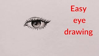 How to draw an eye step by step  Easy realistic eye drawing for beginners  Eye drawing tutorial [upl. by Apps]