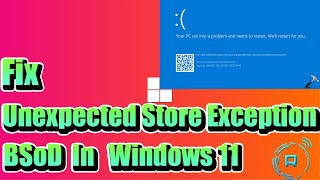 Fix Unexpected Store Exception BSoD in Windows 11 [upl. by Omle]