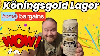 Home Bargains  Köningsgold Lager German Lager Review [upl. by Kendy944]