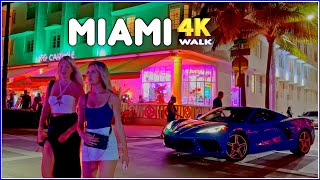 【4K】𝐖𝐀𝐋𝐊 ➜ MIAMI ☘️ Beach 🇺🇸 USA 🇺🇸 4K video 𝐇𝐃𝐑  OCEAN DRIVE [upl. by Ennalyrehc]