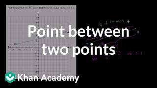 Finding a point part way between two points  Analytic geometry  Geometry  Khan Academy [upl. by Streeter150]