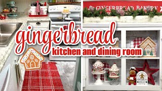 GINGERBREAD  PEPPERMINT KITCHEN AND DINING ROOM  CHRISTMAS DECORATE WITH ME  CHRISTMAS 2023 [upl. by Enavi]