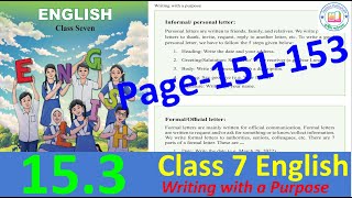 Class 7 English Chapter 153 page 151152153 2024  english class 7 page 151153 lesson 153 [upl. by Jacynth]