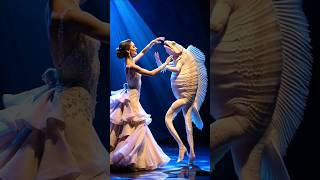 The woman performs a fusion with a Axolotl on AGT agt americagottalent magic [upl. by Greenburg]