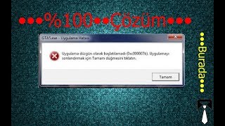 0xc00007b hatası çözümü windows 10 Çalışmıyor ARTIK Uygulama Düzgün Olarak Başlatılamadı 2018 [upl. by Aimil]