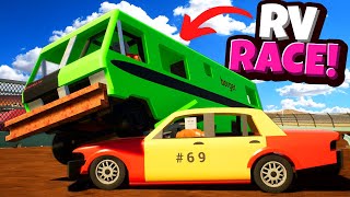 DANGEROUS RV Derby Race Ends in MASSIVE CRASHES in Brick Rigs Multiplayer [upl. by Ozen126]