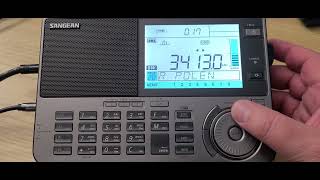 Tuning 3000 to 4000 kHz Shortwave on Sangean ATS909X2 portable receiver on MLA 30 loop antenna [upl. by Saticilef15]