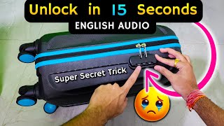 How To Unlock Forgotten Combination Lock Password  Open Any Suitcase Luggage Bag Password Lock [upl. by Ivory]