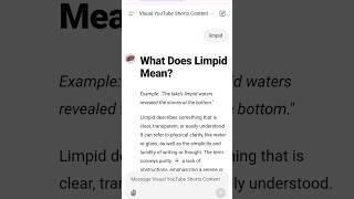 What Does Limpid Mean [upl. by Adnahsed]