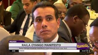 Raila Odinga oyango manifesto mare koyudo kom mar AUC  RamogiTV [upl. by Dalli]