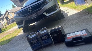 Coolant change on my 10th gen civic 15L turbo 20162021 [upl. by Aitsirt435]