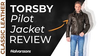 Halvarssons Torsby  Premium leather bomber style motorcycle jacket [upl. by Benjamen794]