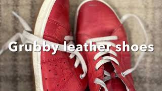 Green clean of grubby leather shoes [upl. by Malkah]