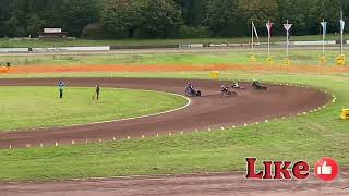 Herxheim Speedway EM U19 Heat 15 Disqualification Mikkel Andersen [upl. by Eidurt]