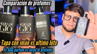 ADG PROFUMOtapa imán vs Ultimo lotesin imán vs ADG parfum vs Jorge di profumo [upl. by Ylellan]