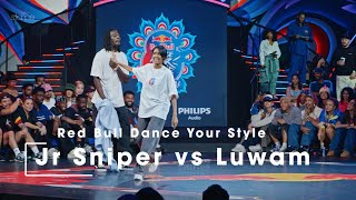 Jr Sniper vs Luwam Top 16  stance x Red Bull Dance Your Style World Final 2024 Mumbai [upl. by Adnerad117]