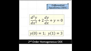 DIFFERENTIAL EQUATIONS 2nd Order Homogeneous Differential Equation with Initial Conditions [upl. by Notnilc]