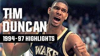 Tim Duncan highlights NCAA tournament top plays [upl. by Yreved]