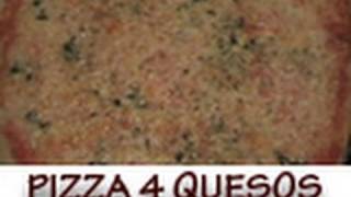 Como hacer pizza casera  Pizza cuatro quesos [upl. by Seftton722]