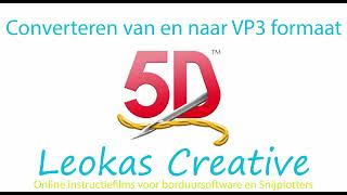 5D Embroidery  Converteren van en naar vp3 [upl. by Dorian604]