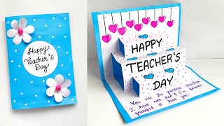 Teachers day greeting card making ideas  Teachers day greeting card  Handmade Teachers day card [upl. by Wilde]