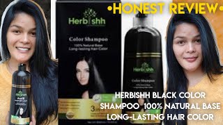 Herbishh Black Color Shampoo Honest Review You can buy link Below [upl. by Tjader]