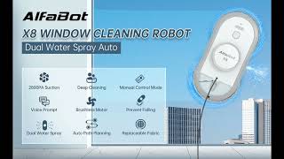 AlfaBot Window Cleaning Robot with Dual Water Spray [upl. by Mortie659]