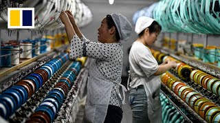 China records slowest economic growth in over a year [upl. by Eiramlatsyrk743]