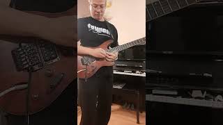 Yeh 24 fret  Friday morning D mixo lydian jam practice ibanez S 770 with Zoom ms50g plus amp looper [upl. by Lakim]