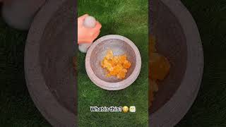 asmr  Pounding candy in a stone mortar part2 [upl. by Tilly456]