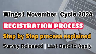 WINGS1 NOVEMBER 2024 REGISTRATION SURVEY FORM RELEASED  how to register wings1 t13 wings1 [upl. by Floridia]