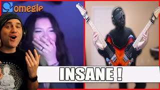 Unreal Guitarist BLOWS MINDS on Omegle with a DOUBLE GUITAR  thedooo reaction [upl. by Dahs]