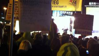 100 Montagsdemo gegen Stuttgart 21 mit Uli Keuler [upl. by Sowell]